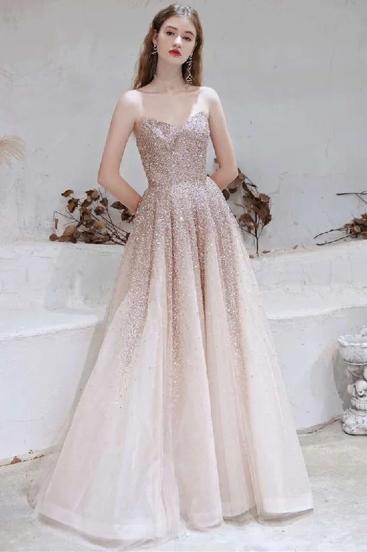 water-resistant fishing hatsGradient Rose Gold Tulle Strapless Prom Gown with Cape