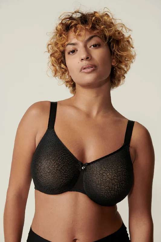 padded balconette braChantelle Magnifique Seamless Bra - Black , Nude