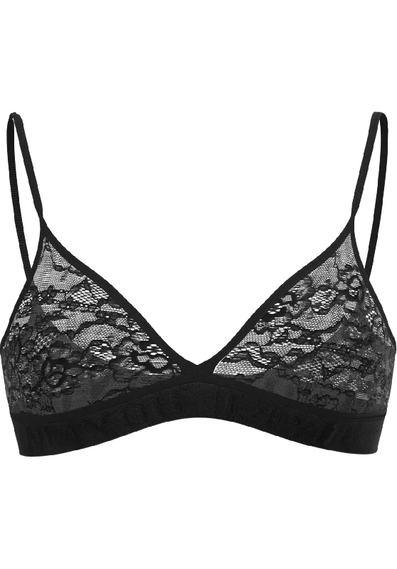 molded cup bra for shape retentionBlack Lace - Дантелен бралет с регулируеми презрамки