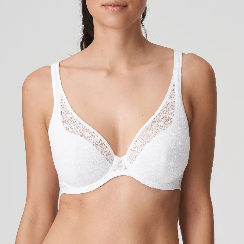 padded plunge sports braPrima Donna Twist Triangle Bra - Epirus - White