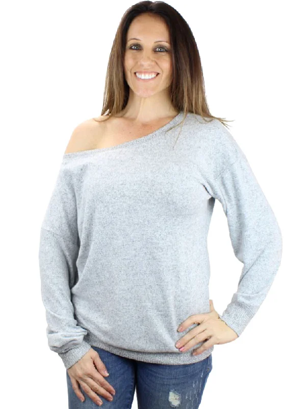 women's pajamas for a night of restUltra Soft Off-shoulder Sweatshirt/Sweater