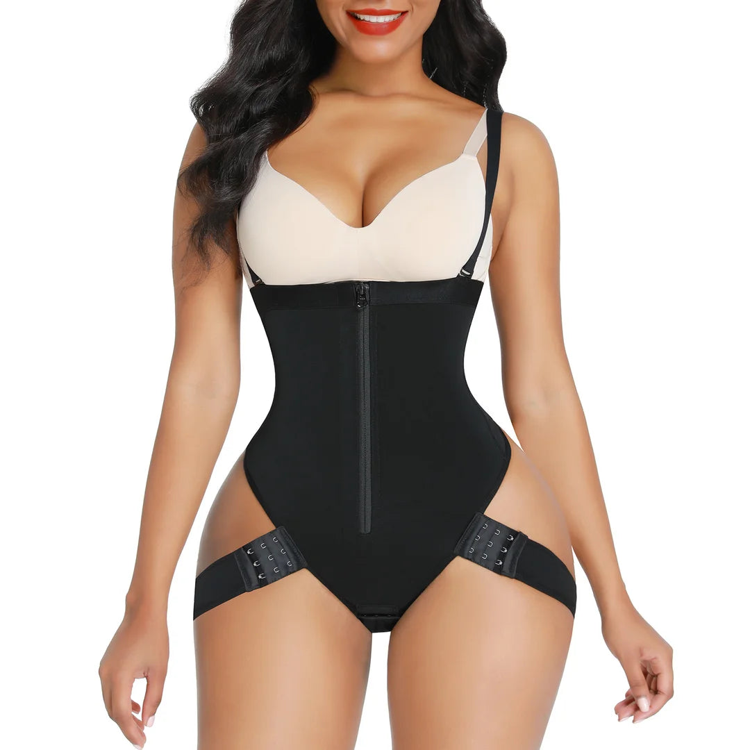 lingerie bra set with matching pantiesBlack High Waisted Adjustable Leg Bodysuit