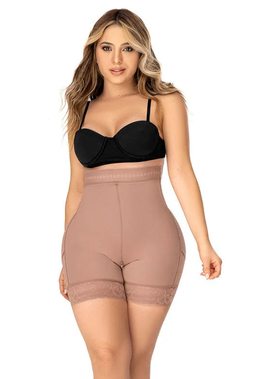 plus-size nursing bra with crossover strapsMapale Shapewear High Waist "Pull On" Short