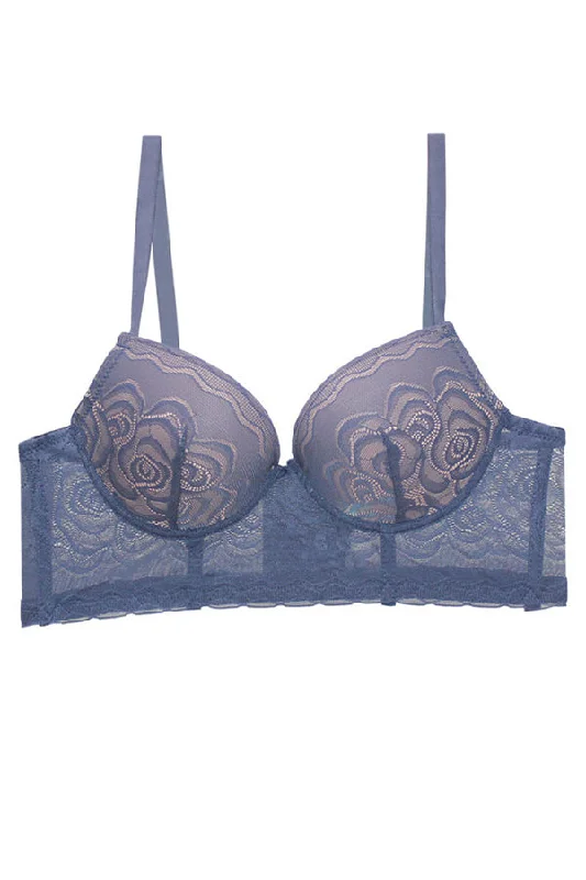 balconette bra for cleavage enhancementMesh Bra With Underwire