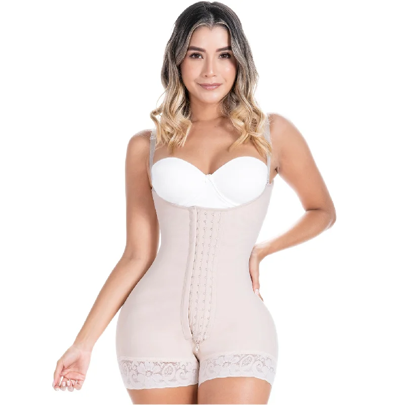 plus-size minimizer underwire braSONRYSE 068BF Postpartum & Post Surgery Tummy Tuck Lipo Compression Garment Open Bust Short Shapewear Bodysuit