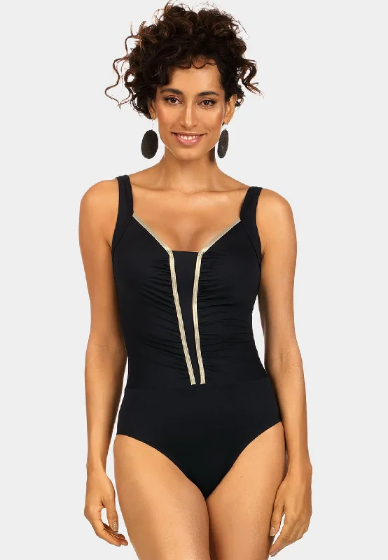 wireless maternity braAxami Luxury Swimwear F33C Shaping One Piece Swimsuit Black/Gold