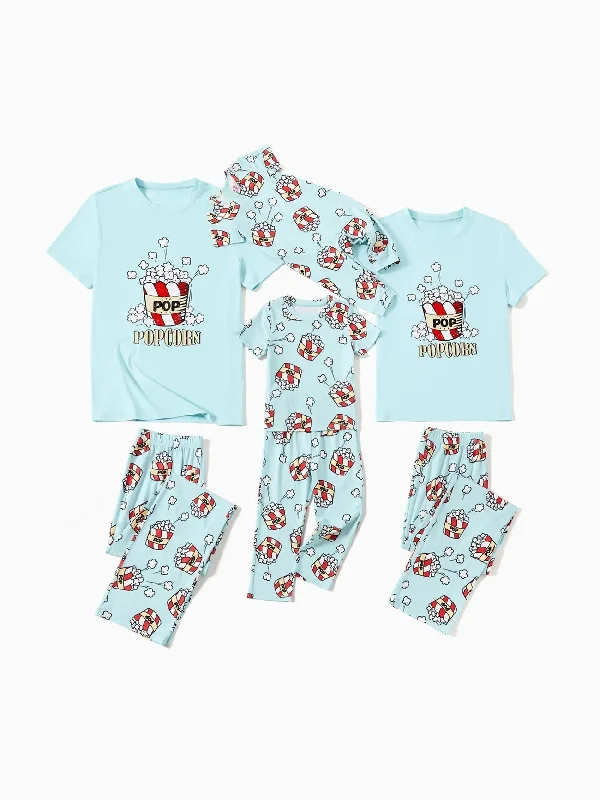 women's pajamas made in USAChristmas Popcorn Print Family Pajamas Set