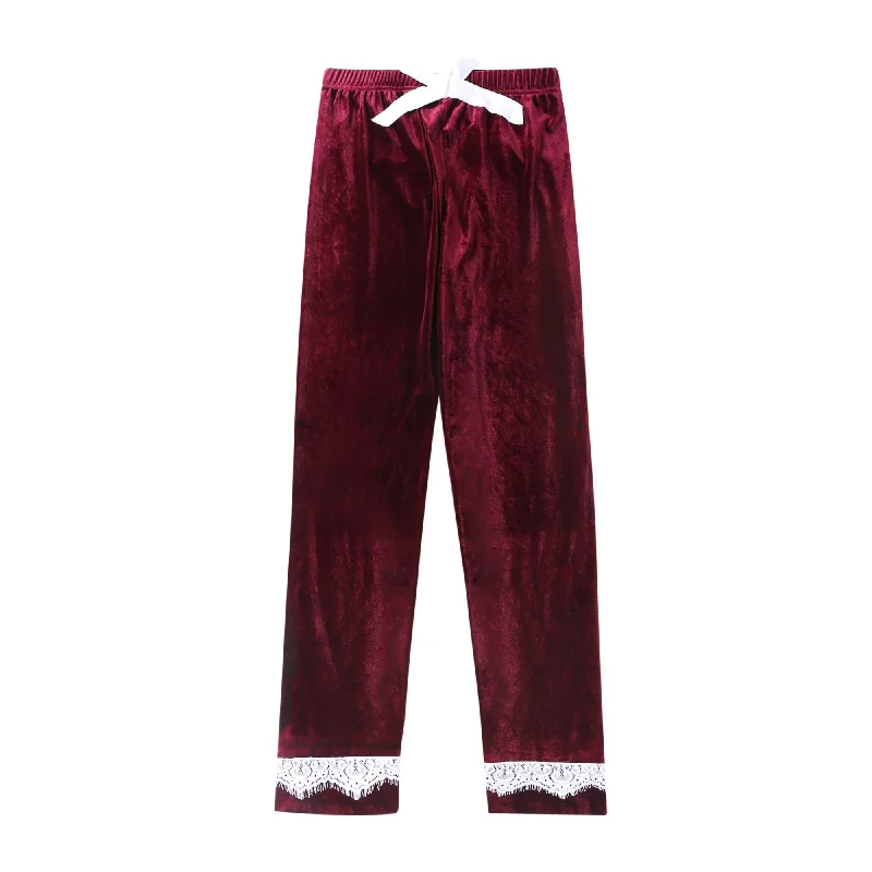 women's pajamas with hidden pocketsAurellie Velvet Pyjamas Pants