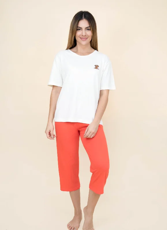 women's pajamas with a snug fitPijama Mangano, Manga Corta.