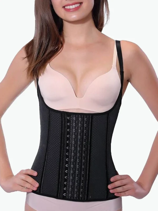 convertible bra with hook-and-eye closureBreathable Waist Trainer with Straps