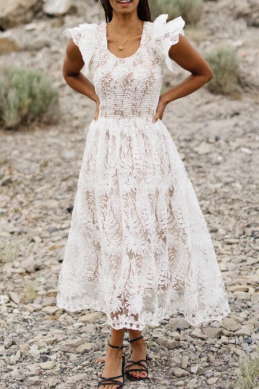 adjustable baseball caps for kidsHattie Dress in White Lace