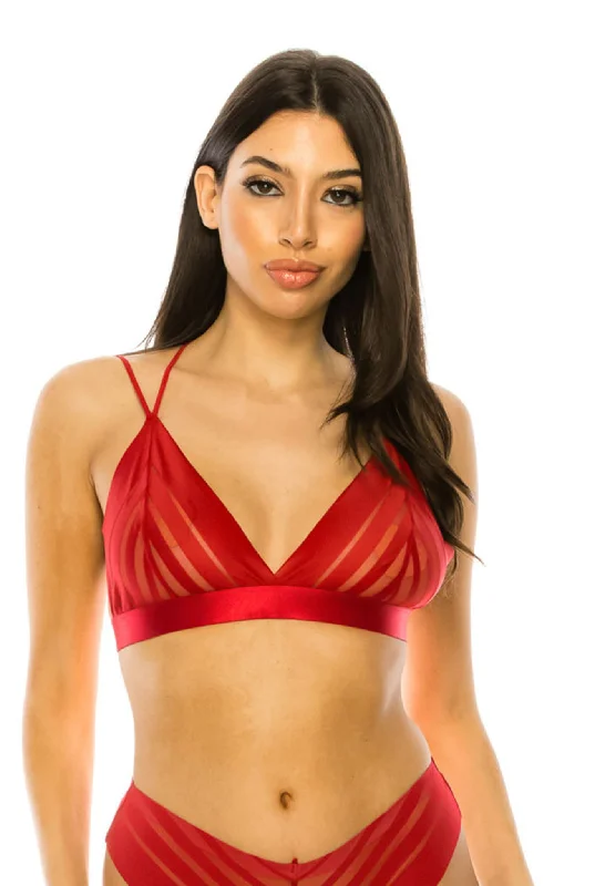 wireless bra for breastfeedingMesh Triangle Bralette