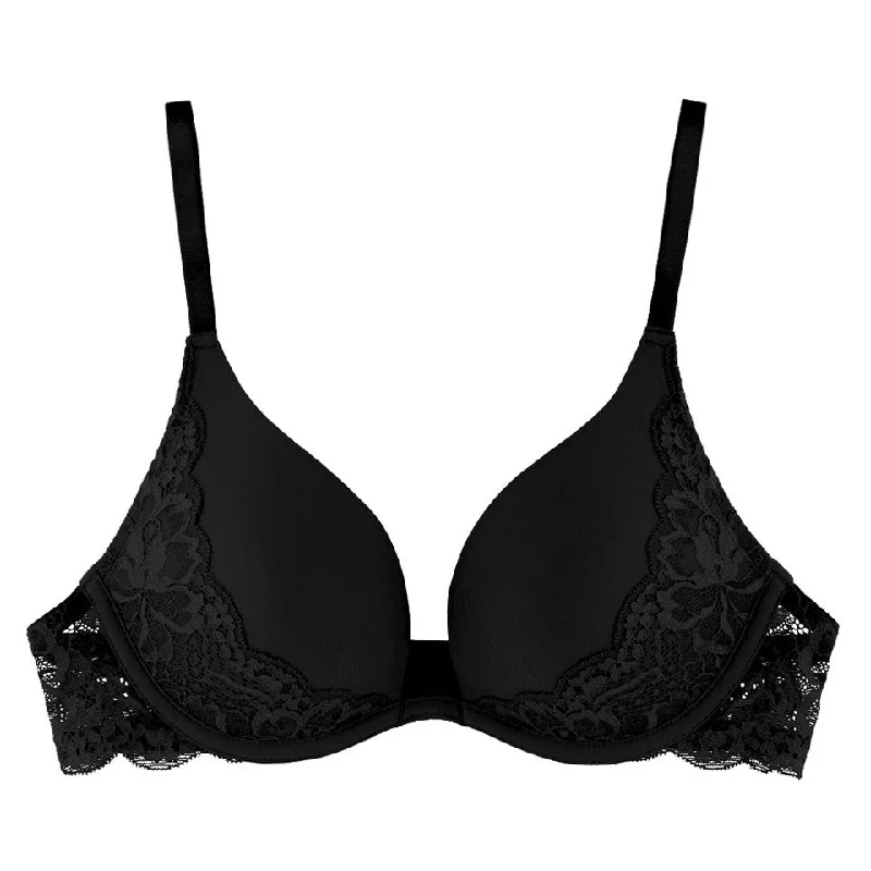 plus-size lace overlay nursing braBelle Vie Plunge Push-Up