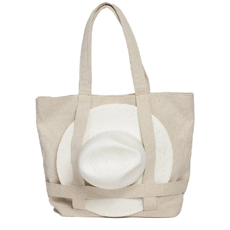 stylish fedoras for both casual and formal occasionsHat Attack The Original Canvas Traveler Bag - Solid Natural Linen