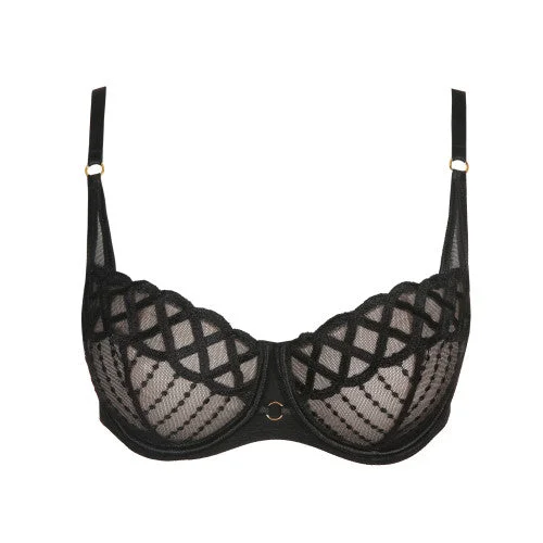 convertible bra with hook-and-eye closureMarie Jo Jhana Balcony Bra | BLACK