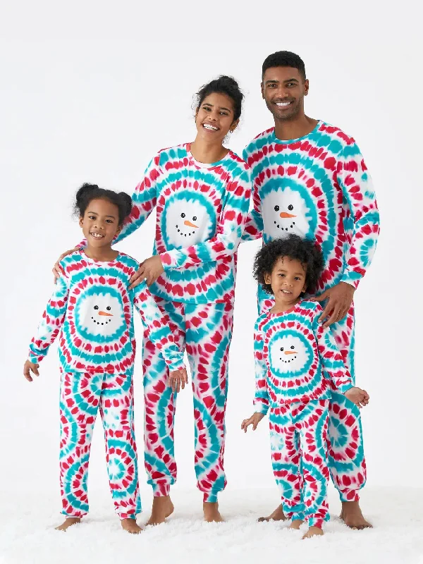 women's pajamas for ultimate relaxationChristmas Snowman Printed Family Matching Pajama Set