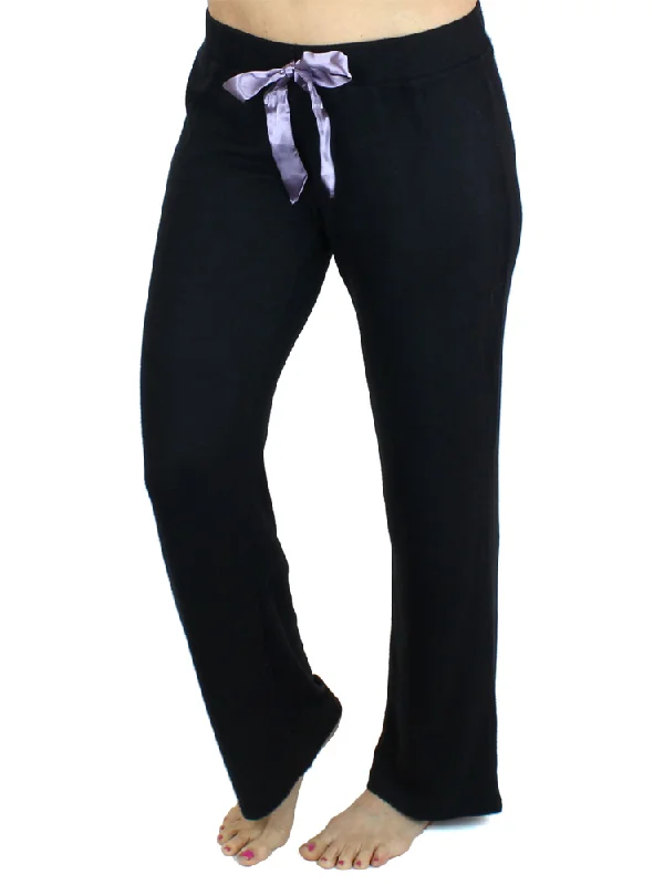 women's pajamas for those who appreciate soft, breathable fabricsUltra Soft Sweatpants with Satin Bow