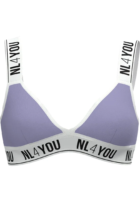 plus-size backless bra with clear strapsPurple Lolly -  Памучен бралет