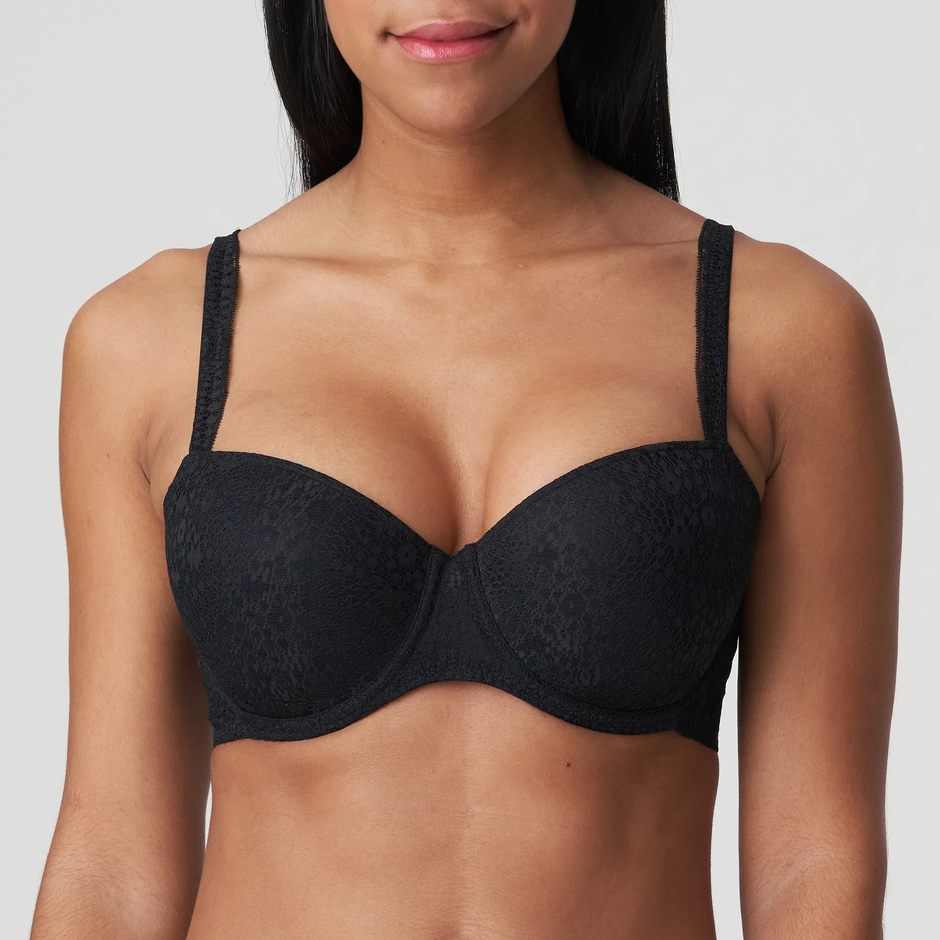 plus-size smoothing bra for dressesPrima Donna Twist Padded Balcony Bra-Epirus-Black, White