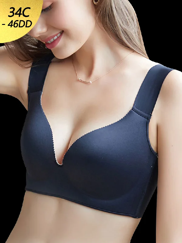 plus-size backless bra with clear strapsComfort Seamless Sleep Stretch Vest Push Up Wireless Bras