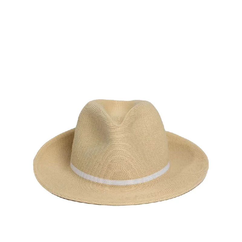 breathable mesh hats with UV protectionHat Attack Bridget Fine Fedora Fedora - Natural/White