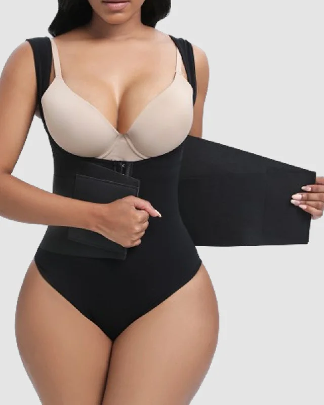 plus-size sports bra with high-impact supportDamen Tiefem Rücken Bauchweg Tanga Bodysuit Shapewear mit  Verstärktem Gürtel