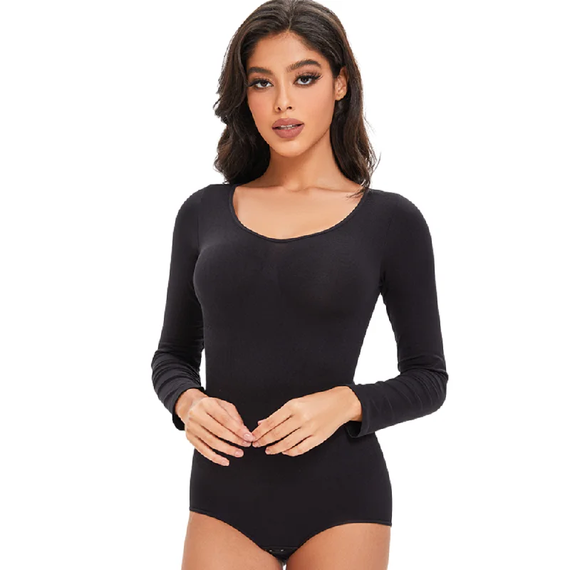 seamless bra with soft cups for all-day comfortMagic Long-Sleeve Seamless Sculpting Shapewear Bodysuit