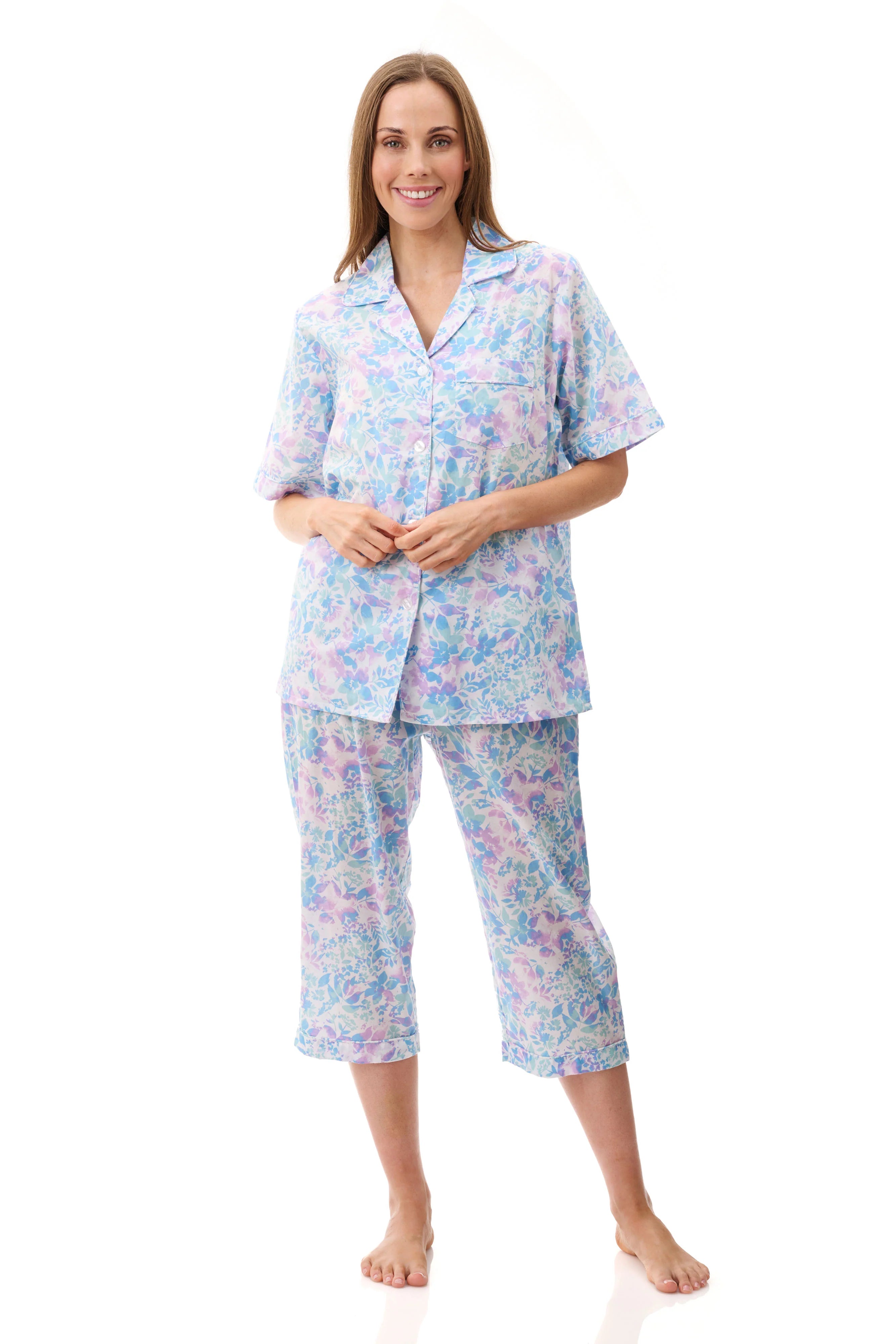 women's pajamas for those who value qualityGivoni 4BV19C Charlie Capri PJ Aqua