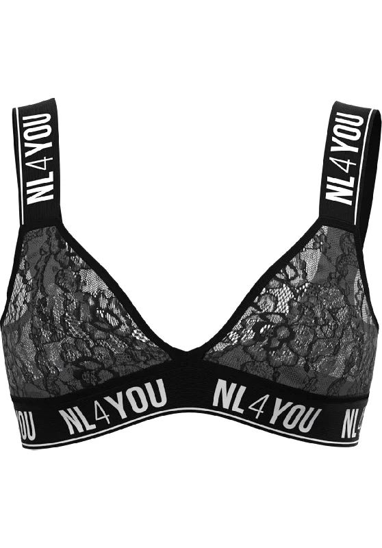 push-up bra with paddingBlack Lace - Дантелен бралет