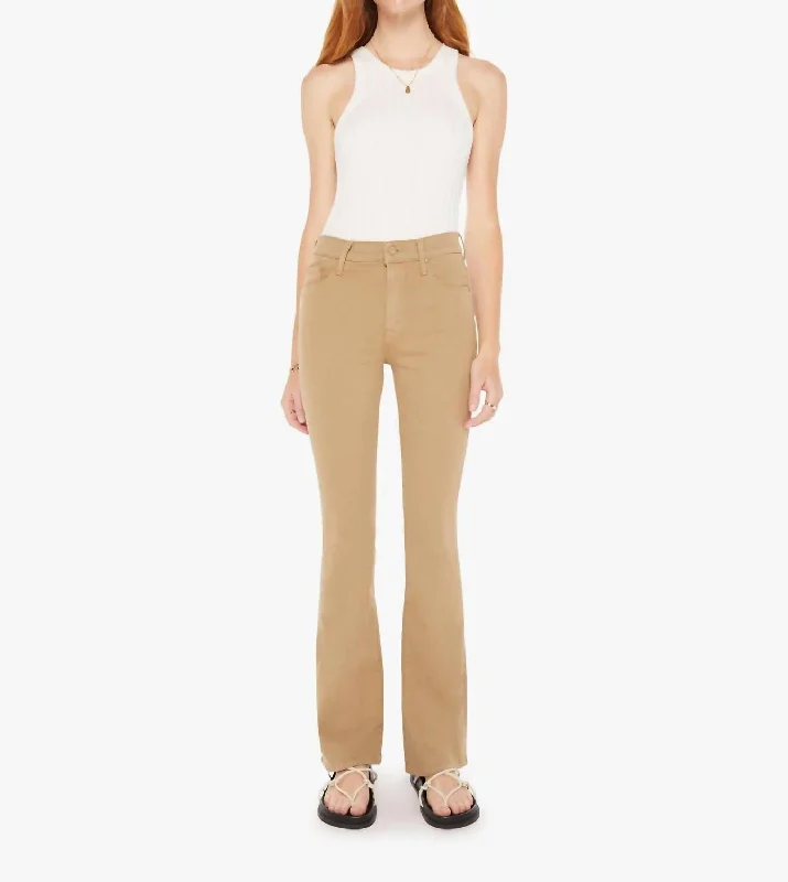 Women's Jodhpurs with Long LengthThe Weekender Sneak Mid Rise Jeans In Prairie Sand