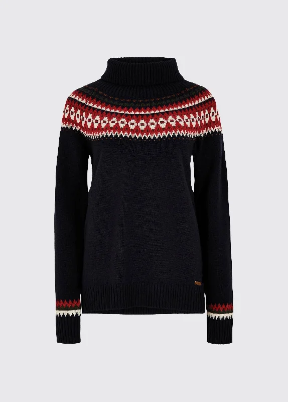 Women's Azerbaijani Wool SweatersRiverdale Knitted Sweater - Navy