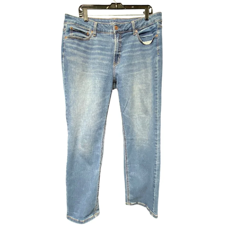 Women's Jodhpurs with U-Shaped NeckJeans Straight By Time And Tru In Blue Denim, Size: 16