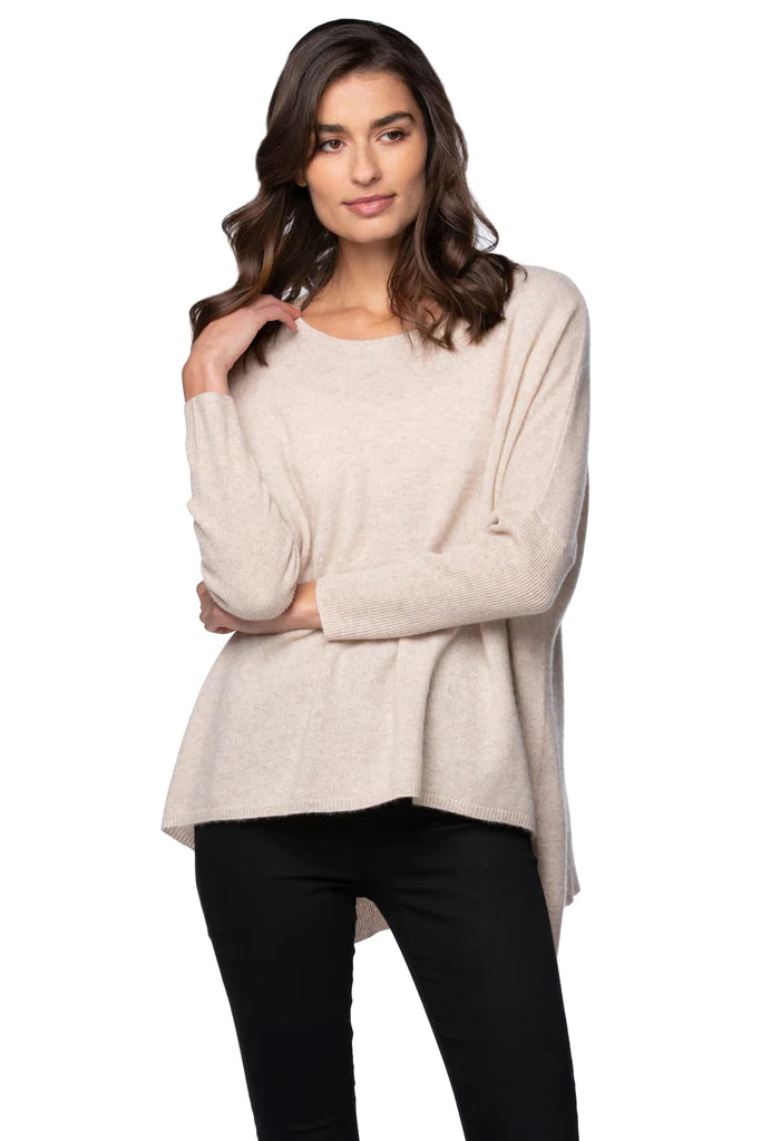 Women's Notched Collar SweatersCC - Cashmere Crew Sweater