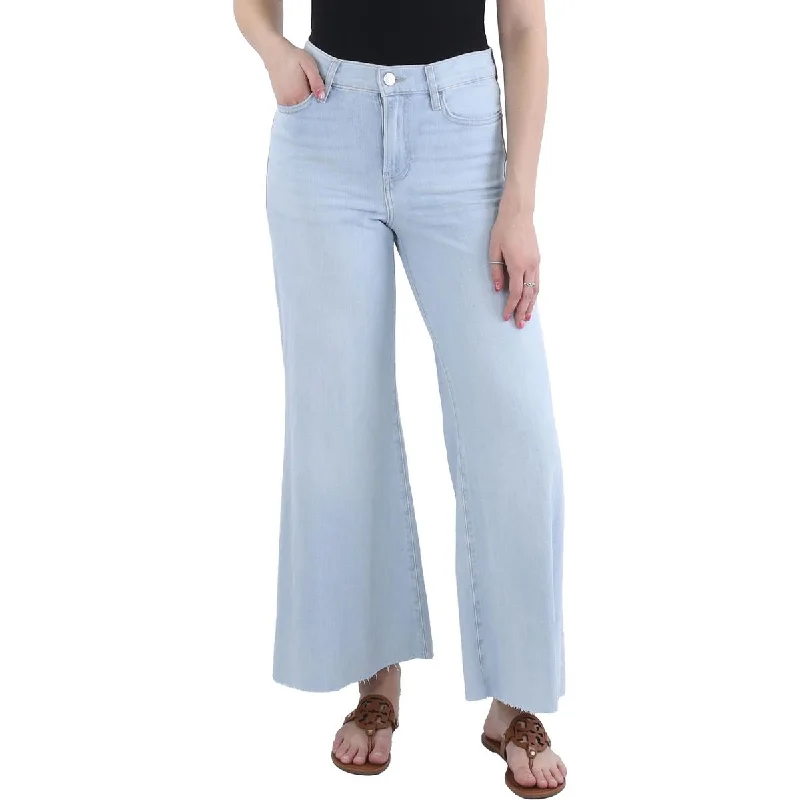 Women's Jodhpurs with Mid-LengthLe Palazzo Womens Hight Rise Crop Wide Leg Jeans