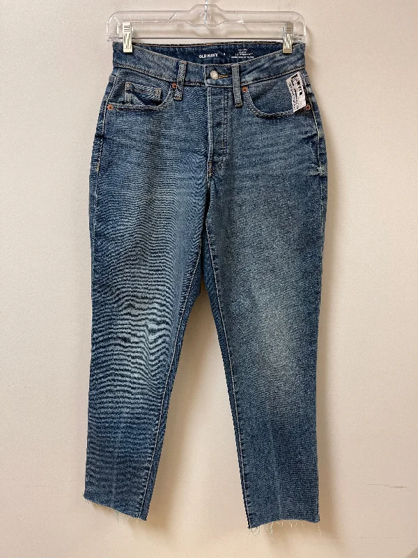 Women's Jodhpurs with Notched CollarJeans Straight By Old Navy In Blue Denim, Size: 2