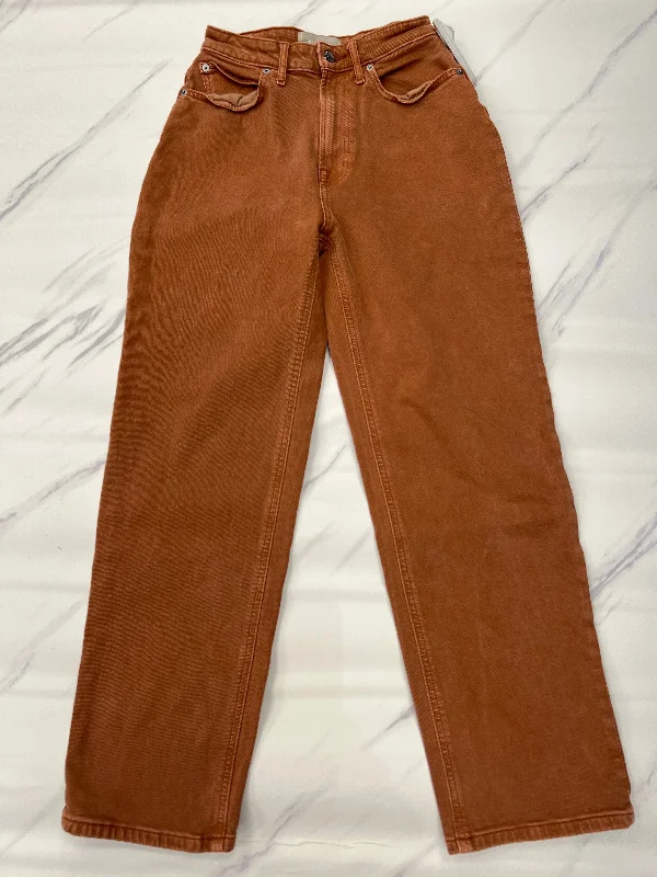 Women's Cropped PantsJeans Boot Cut By Everlane In Orange, Size: 4