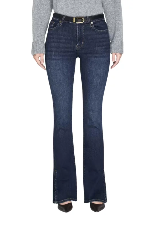 Women's Jodhpurs with Shawl CollarLe Mini Boot Outseam Slit Jean In Moonflow