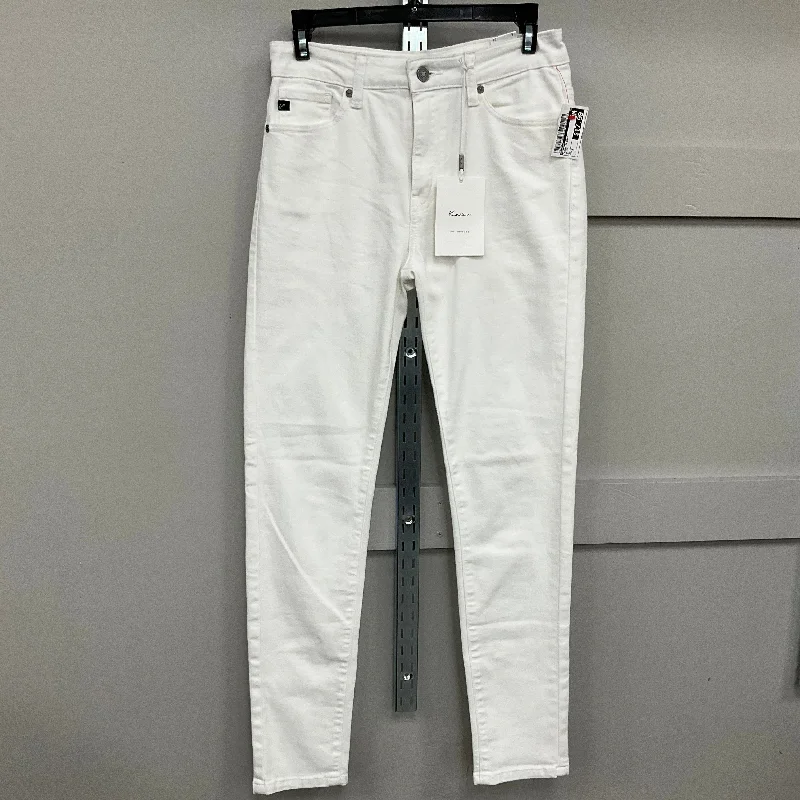 Women's Jodhpurs with Collarless DesignJeans Skinny By Kancan In White, Size: 2