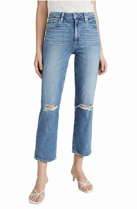 Women's Bootcut PantsSarah Solera Destructed Wash High Rise Crop Jeans In Blue