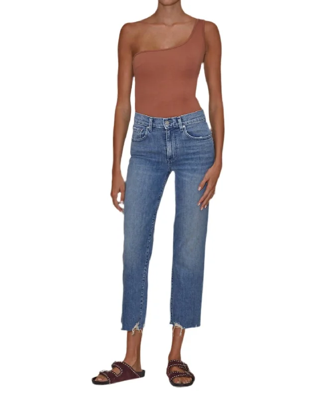 Women's Jodhpurs with Keyhole CollarSabine Straight Crop Jeans In Rolling Hills