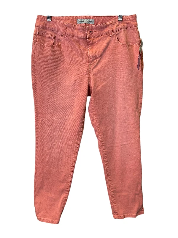 Women's Jodhpurs with Belt LoopsJeans Skinny By Chicos In Pink, Size: 10