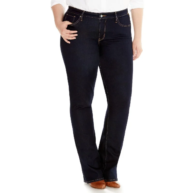 Women's Jodhpurs with Asymmetrical HemPlus 315 Shaping Womens Mid-Rise Dark Wash Bootcut Jeans