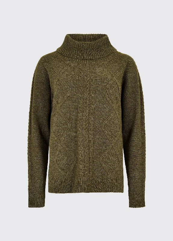 Women's Collarless Design SweatersKirkwood Women’s Chunky Sweater - Dusky Green