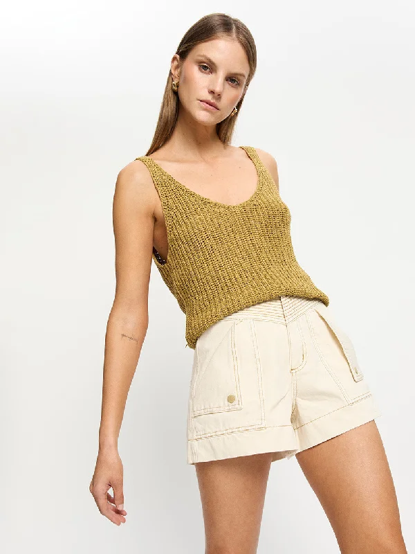 Women's Russian Wool SweatersLana Knit Cami - Khaki