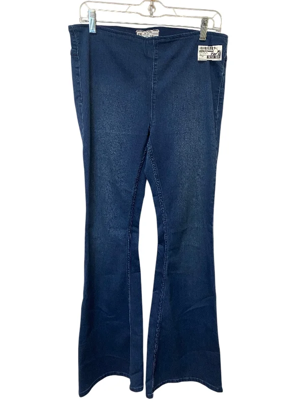 Women's ChinosJeans Flared By Free People In Blue Denim, Size: 30