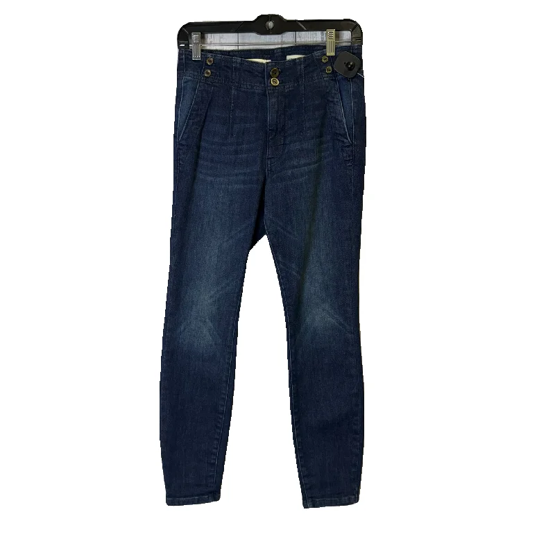 Women's Jodhpurs with Boat CollarJeans Skinny By Pilcro In Blue Denim, Size: 4