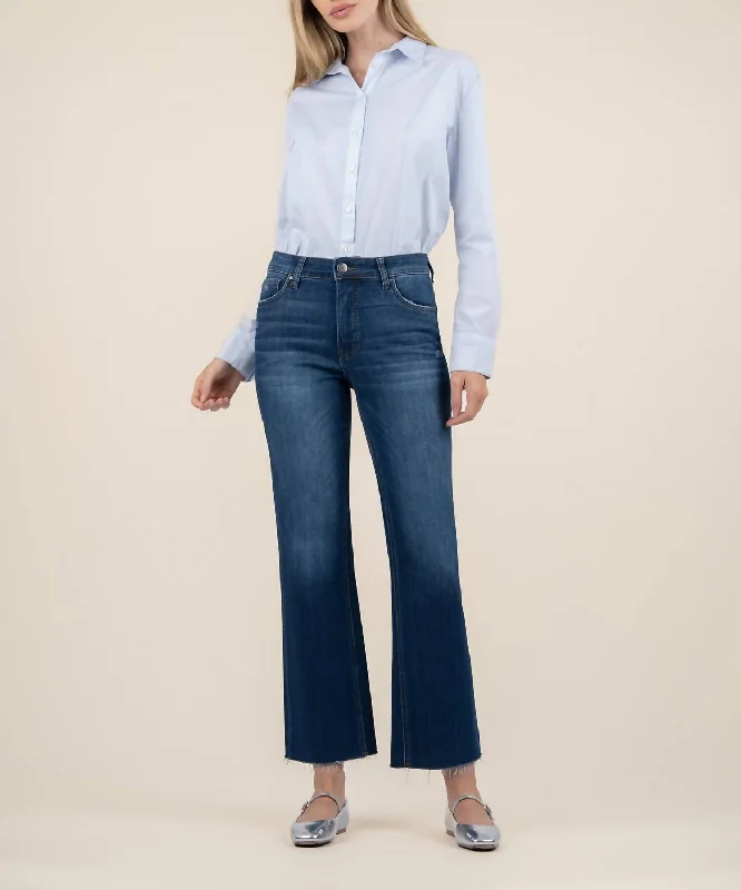 Women's Ankle-Length PantsKelsey High Rise Ankle Flare Jeans In Royal Stone Base Wash