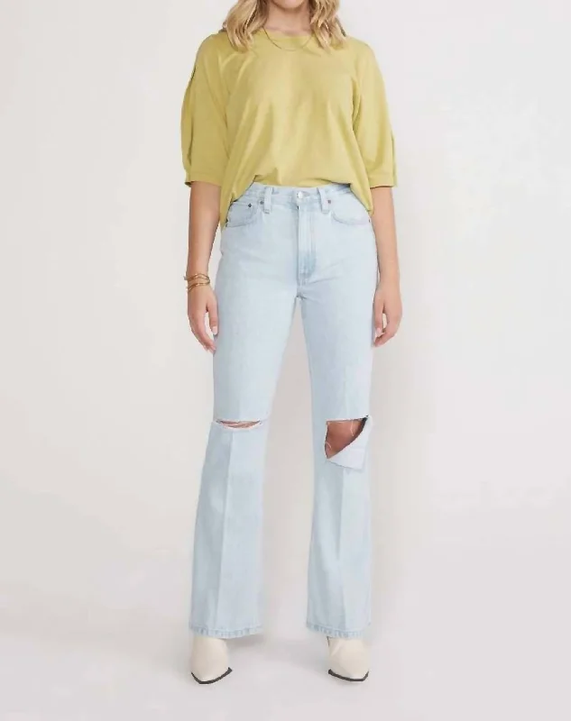 Women's JodhpursSasha Modern Flare Jean In Sea Breeze