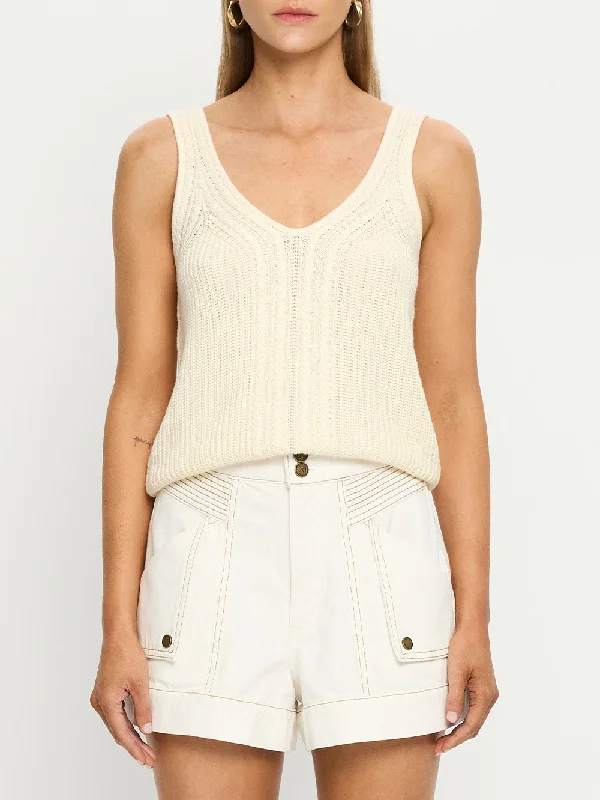 Women's Peter Pan Collar SweatersRaven Knit Cami - Cream