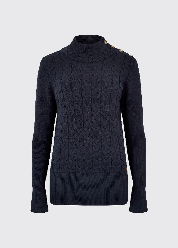 Women's U-Shaped Collar SweatersClaremont Women’s Sweater - Navy